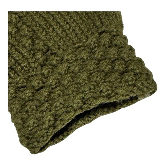 Vintage Mark Shale Large Wool Olive Green Autumn Fall Leaves AOP Sweater - Picture 3 of 10